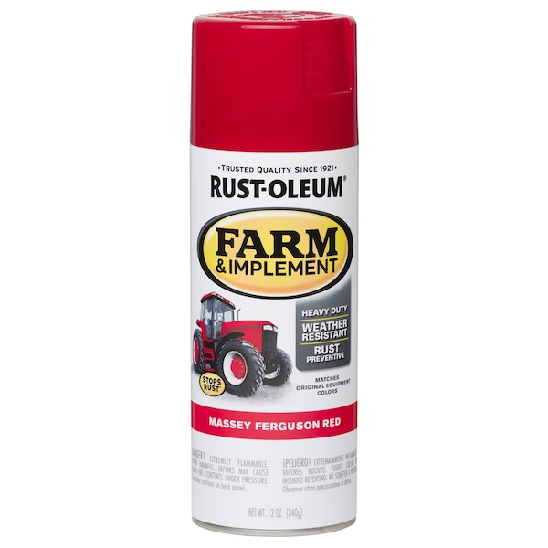 Rust-Oleum Farm & Implement Paint, Gloss, Massey Ferguson Red, 1 gal 280134 - main